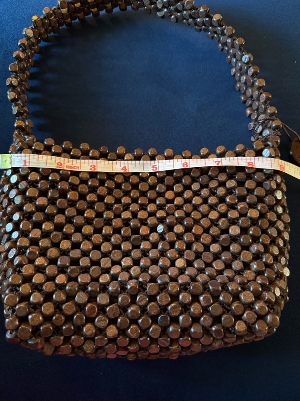 The Sak Brown Wood Beaded Mini Bag - Picture 2 of 6